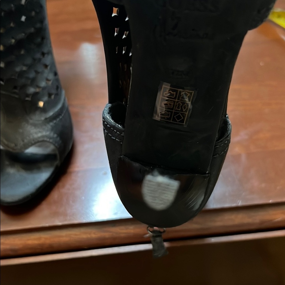 Guess by Marciano Black Cutout Heeled Boots - Picture 4 of 6